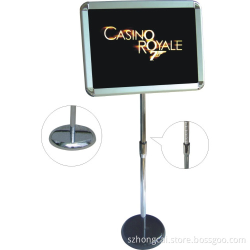 Floor-Standing aluminum adjustable poster frame